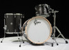 Gretsch Brooklyn Series 3pc Satin Black Metallic Shell Pack Natural Hoops