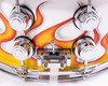 DW Collector's Series 7x14 Red and Yellow Flames on Solid White