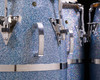 LP Limited Edition Fiberglass Blue Ice Sparkle Complete Set of Congas