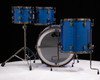 DW Collector's 4pc Maple Kit - Blue Glass -Black Nickel - Ebony Hoops