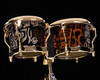 LP Limited Edition Tribal Finish Fiberglass Bongos with Gold Hardware