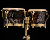 LP Limited Edition Tribal Finish Fiberglass Bongos with Gold Hardware