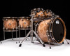 DW Collector's 7pc Purpleheart Kit - Candy Black Burst Mapa Burl Angled View