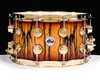 DW Collector's Series Ivory Ebony Veneer 8x14 Snare Drum Candy Deep Rich Red Solid with Gold Hardware - SSC Maple 