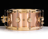 DW Collector's 6.5x14 Brushed Bronze Snare Drum Gold Hardware