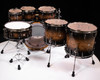 Sonor SQ2 7pc Beech Drum Set - Chocolate Burl High Gloss Black Burst