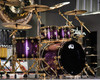 DW Collector's 5pc Maple Kit - Anodized Purple to Black Burst w/Gold HW