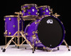 DW Collector's Cherry Mahogany 5pc Kit - Solid Ultraviolet Purple w/Gold