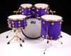 DW Collector's Cherry Mahogany 5pc Kit - Solid Ultraviolet Purple w/Gold
