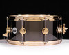 DW Collector's 6.5x14 Black Nickel over Brass 8-Lug Snare w/Gold HW (DRVB6514SVG-8L)