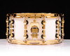 Sonor SQ2 14"x7" Medium Maple Snare - Creme White w/ Gold Hardware