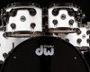 DW Collector's  6pc Maple SSC Kit - White Crystal w/Black Nickel HW