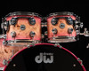 DW Collector's 5pc SSC Maple Kit - Magenta Burst over Mapa Burl