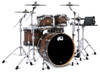 DWe 5-Piece Drum Kit Bundle - Candy Black Burst Over Curly Maple