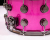 DW Collector's 8x14 Maple Snare - Neon Hot Pink Sparkle w/Black Nickel