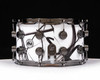 DW Collector's 8x14 SSC Maple- White Glass Contrails w/Black Nickel