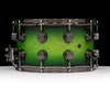 DW Collector's Maple 8x14 Snare - Lime to Ebony Burst w/Black Nickel