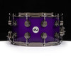 DW Black Nickel Over Brass Snare Drum 8x14 Black Nickel - Illusion Purple
