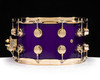 DW Brass Snare Drum 8x14 Gold Hardware - Illusion Purple