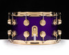 DW Brass Snare Drum 8x14 Gold Hardware - Illusion Purple