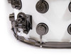DW Brass Snare Drum 8x14 Black Nickel - Polar White