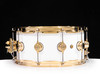 DW Collector's 6.5x14 Brass Snare Drum w/Gold - Polar White