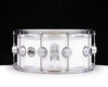 DW Collector's 6.5x14 Brass Snare Drum w/Satin Chrome - Polar White
