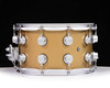 DW Brass Snare Drum 8x14 Satin Chrome - Sun Gold