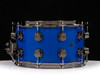 DW Brass Snare Drum 8x14 Black Nickel Hardware - Yama Blue