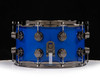 DW Brass Snare Drum 8x14 Black Nickel Hardware - Yama Blue