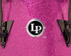 LP Custom Galaxy Conga Set + Bongos - Pink Sparkle - Sergio Serna