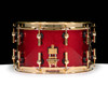 Sonor SQ2 14x8 Medium Maple Snare - Red Sparkle w/Gold Hardware