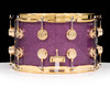 DW Collector's 8x14 Maple SSC Snare Drum - Purple Glass w/Gold HW