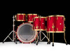 Sonor SQ2 5pc Vintage Birch Shell  Pack  - Red Sparkle w/Gold Hardware