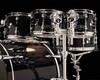 Sonor SQ2 7pc Beech Shell Pack - Solid Black w/Chrome Hardware
