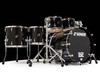 Sonor SQ2 7pc Beech Shell Pack - Solid Black w/Chrome Hardware
