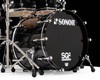 Sonor SQ2 7pc Beech Shell Pack - Solid Black w/Chrome Hardware