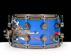 DW Collector's 6.5x14 Brass Snare Drum - Custom Wrap - Blue Dragon