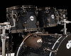 DW Collector's 7pc SSC Maple Shell Pack - Black Ice with Black Nickel (1381851) toms closeup