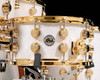 DW Collector's 7pc Maple/Mahogany Kit - White Crystal w/Gold HW
