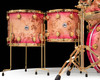 DW Collector's 6pc Maple SSC Kit - Transparent Pink Burst  on Mapa Burl