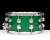 DW Collector's 7x14 Maple SSC Snare Drum - Green Glass w/Chrome HW