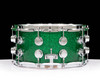 DW Collector's 7x14 Maple SSC Snare Drum - Green Glass w/Chrome HW