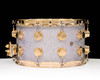 DW Collector's 8x14 Maple Mahogany Diamond Nebula Snare - Gold Hardware