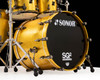 Sonor SQ2 4pc Maple - Gold Sparkle Lacquer Black Chrome