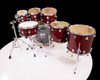 DW Collector's Series SSC Maple 7pc Ruby Glass with Chrome