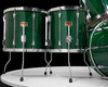 Tama Artstar Custom 6pc Double Bass kit in British Racing Green