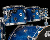 DW Collector's 6pc Maple Mahogany Shell Pack - Blue Glass tom view