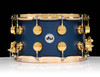 DW Collector's Series 8x14 SSC Maple Snare Transparent Regal Blue w/Gold