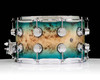 DW Collector's Series SSC Maple 8x14 Snare Drum Mapa Burl Veneer - Sky Blue Burst